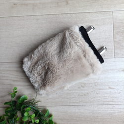 大人の移動ポケット　マイポケット　ふわふわコーデ ふわふわバック　ファーバック　フェイクファー もこもこポケット　ポケッ 3枚目の画像