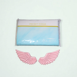 選べる推しカラーワッペン　天使の羽刺しゅう　接着剤なし 4枚目の画像