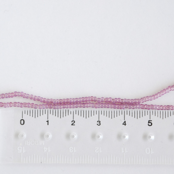 (5g) 12/0 フランス製 ヴィンテージ シードビーズ　ミスティピンク 5枚目の画像