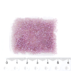(5g) 12/0 フランス製 ヴィンテージ シードビーズ　ミスティピンク 6枚目の画像