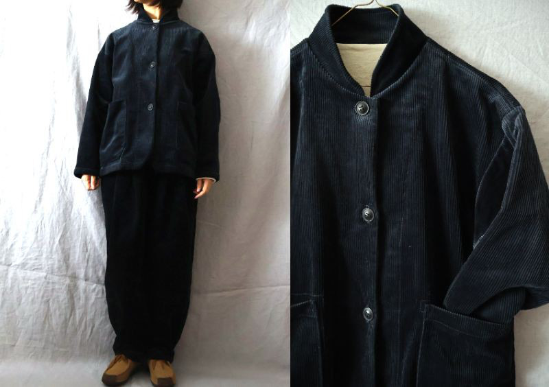 【受注制作】4色/ヘビーコーデュロイ　 スタンドカラージャケット