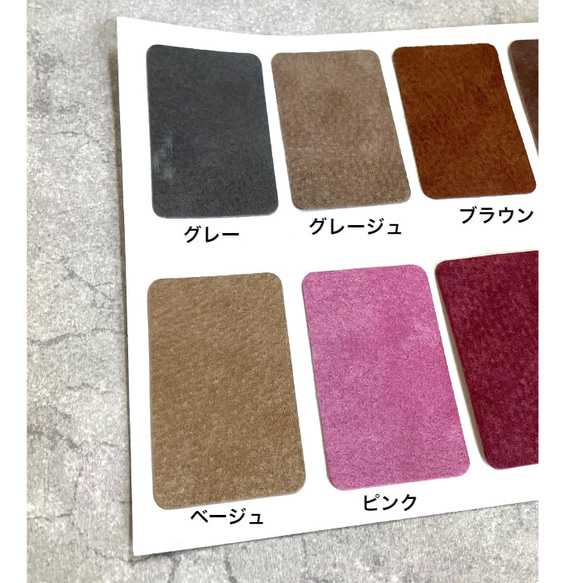 ころんと丸底（まるそこ）スエードバッグ　バイオレット　カラーオーダー可 16枚目の画像