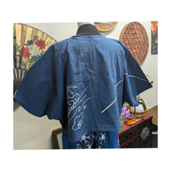 風呂敷（古布）の前開きベスト　　　　古布リメイク 5枚目の画像