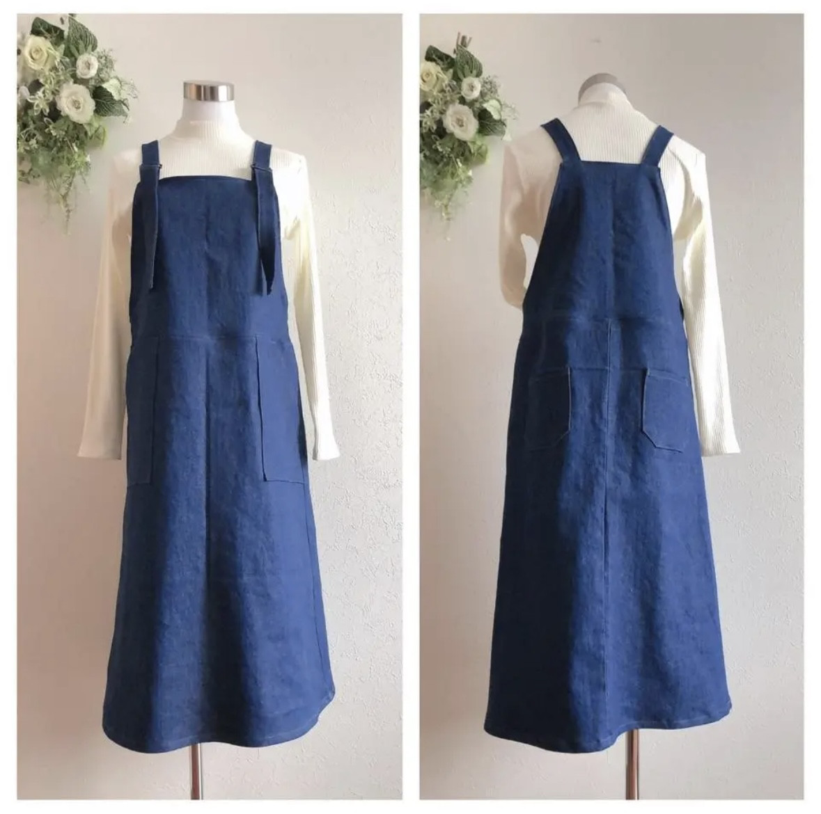 サイズオーダー可能／岡山児島デニムサロペットワンピース