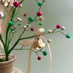 ビーズフラワー　ツリーブーケ　クリスマス 4枚目の画像