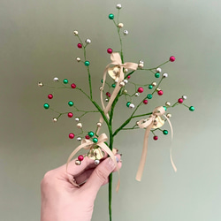 ビーズフラワー　ツリーブーケ　クリスマス 2枚目の画像