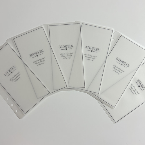 ウィークリー リフィル saving バインダー貯金 週予算 シンプル