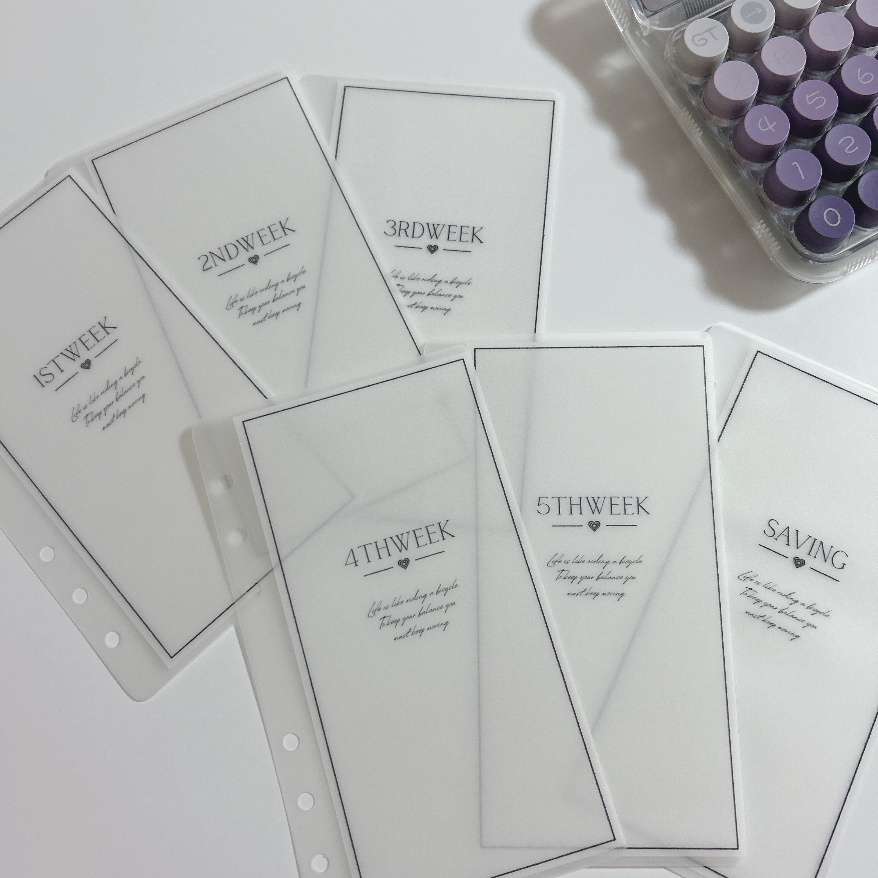 ウィークリー リフィル saving バインダー貯金 週予算 シンプル