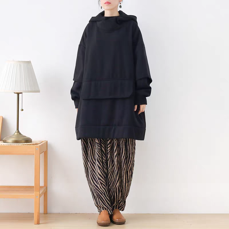 オールコットン＋裏起毛で快適な着心地♪フェイクレイヤードプルオーバー