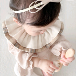 ハンドメイドスタイ　ポンポンフリルスタイ　♡うさぎ♡ ハンドメイドスタイ ポンポンフリルスタイ ♡うさぎ♡様専用