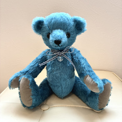 パールイエロー色モヘア使用】グラスアイテディベア 30cm ぬいぐるみ