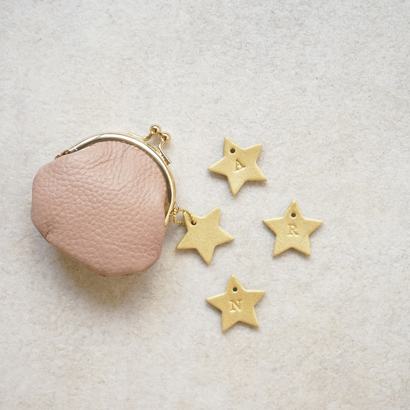 本革 mini がま口 財布 [Gemini-ジェミニ]/ hoshinooto / がま口ポーチ 小銭入れ 星 7枚目の画像