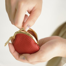 本革 mini がま口 財布 [Gemini-ジェミニ]/ hoshinooto / がま口ポーチ 小銭入れ 星 4枚目の画像