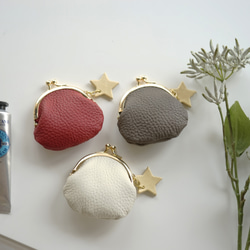 本革 mini がま口 財布 [Gemini-ジェミニ]/ hoshinooto / がま口ポーチ 小銭入れ 星 13枚目の画像