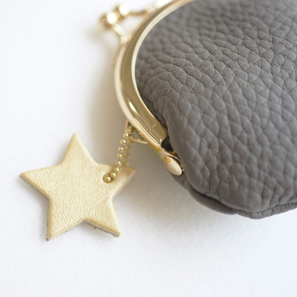 本革 mini がま口 財布 [Gemini-ジェミニ]/ hoshinooto / がま口ポーチ 小銭入れ 星 10枚目の画像