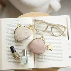 本革 mini がま口 財布 [Gemini-ジェミニ]/ hoshinooto / がま口ポーチ 小銭入れ 星 8枚目の画像