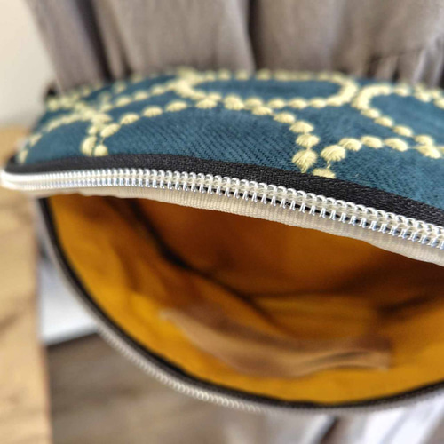 ミナペルホネン/tambourine タンバリングリーン×クリーム/ボディー