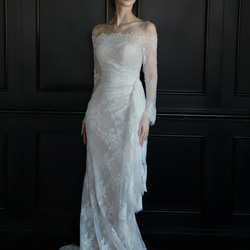 長袖トレーンウェディングドレス 4463d2229083807c03d04b9ca4027d
