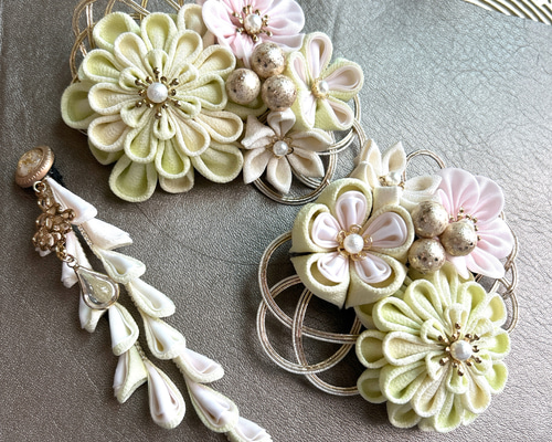 つまみ細工 髪飾り no.2 かんざし poppo 通販 19923975｜Creema(クリーマ)