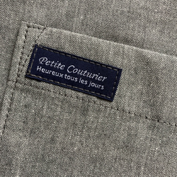 グレーのコットンダンガリー　後ろで結んで！エプロンドレス　ML　着丈118 11枚目の画像