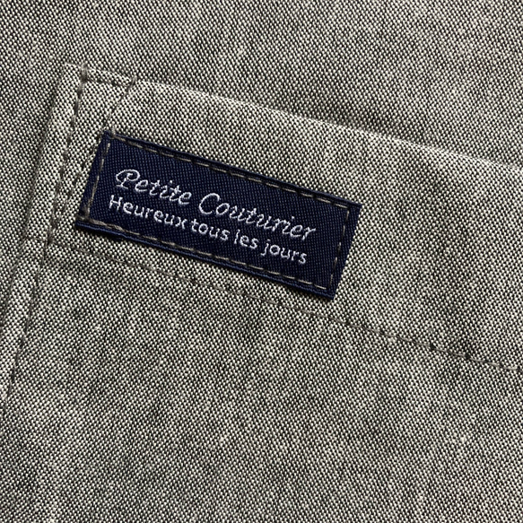 グレーのコットンダンガリー　後ろで結んで！エプロンドレス　ML　着丈118 11枚目の画像