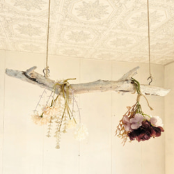 流木ハンガーラック　SARARA 　 ｜ハンギンググリーン　エアプランツ　カフェ/サロンインテリア 2枚目の画像