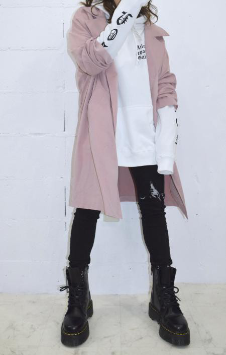 Light Tailored Long Jacket　コート　ピンク　きれいめ