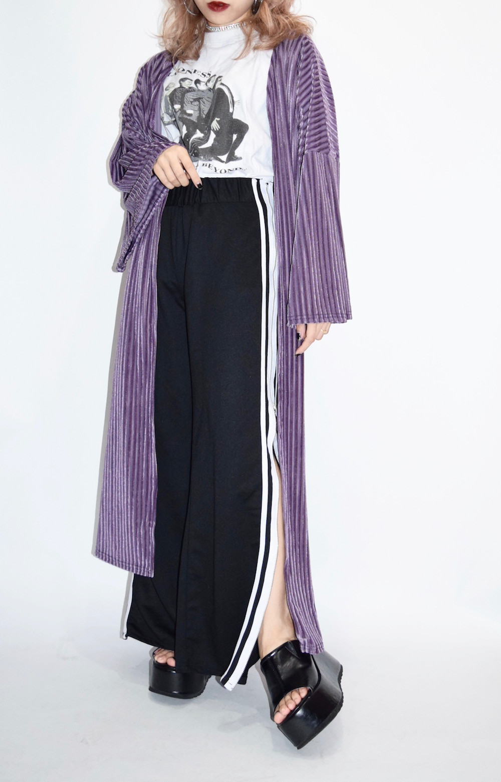 VELVET LONG GOWN (LAVENDER)　ポレロ　ストリート・カジュアル