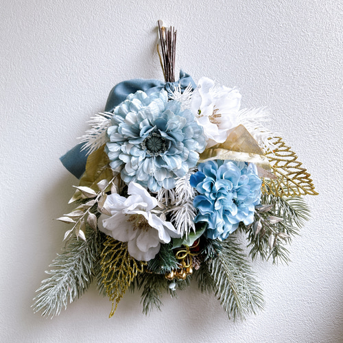 即納クリスマス2025クリスマススワッグ アーティフィシャルフラワー