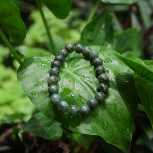 やわらか緑 ミャンマー産☆本翡翠☆ブレスレット2129 ブレスレット