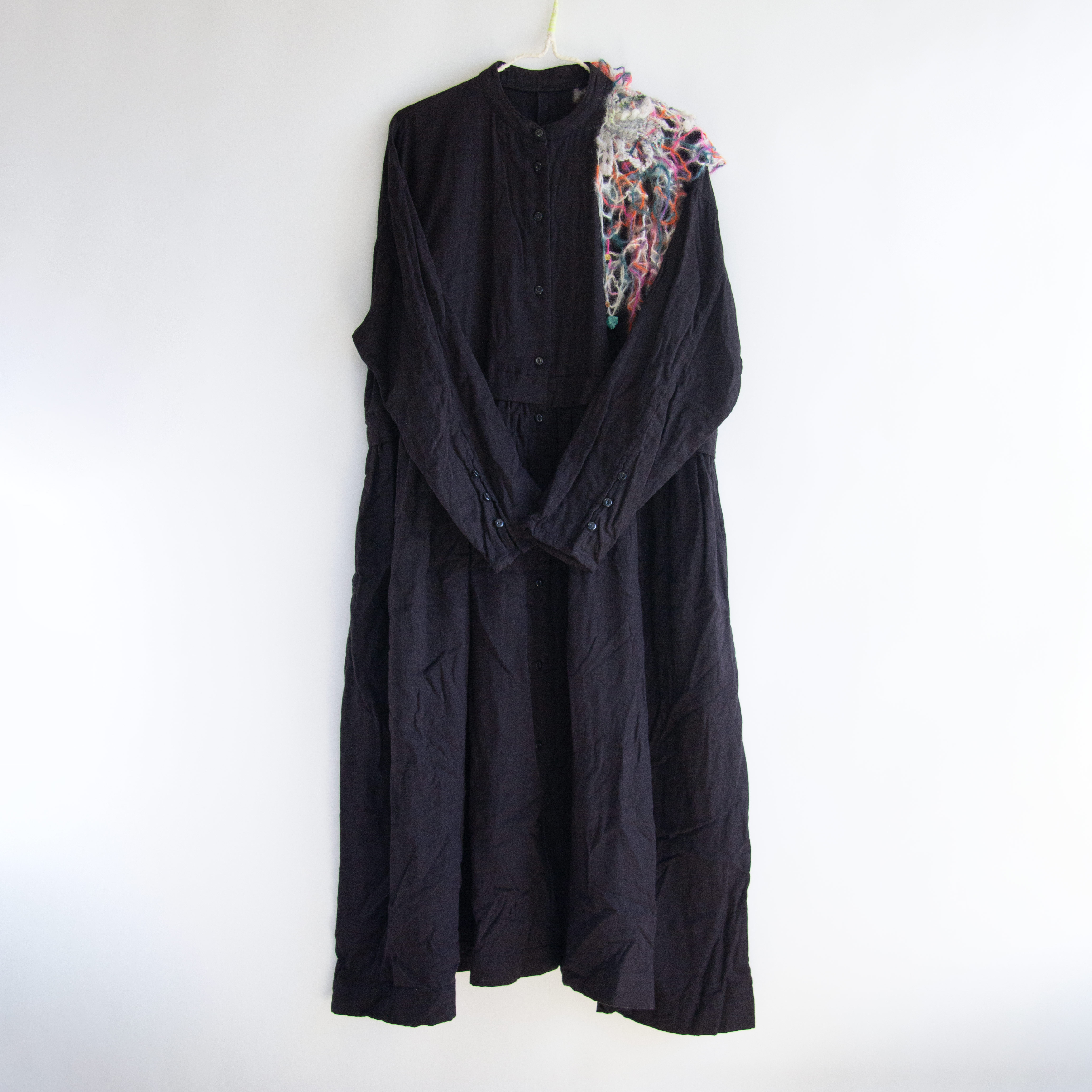 マオカラーワンピースグレー【送料無料】