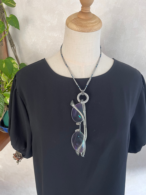 グラスホルダーネックレス〜シルバー〜 3枚目の画像