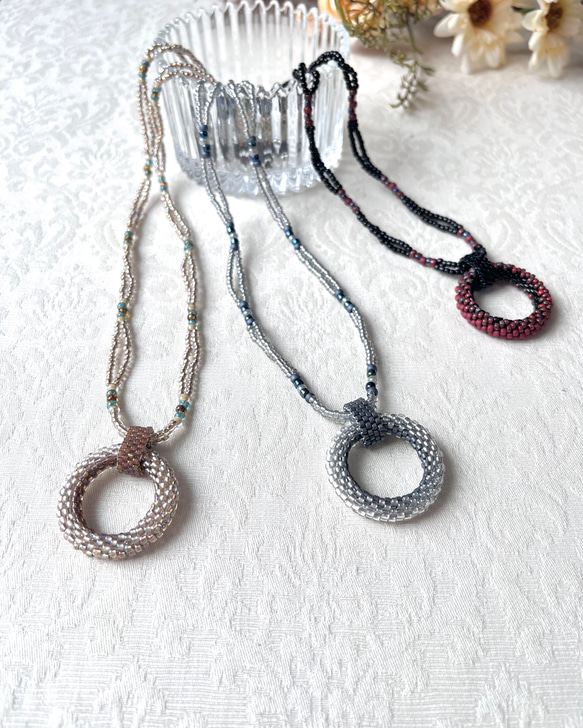 グラスホルダーネックレス〜シルバー〜 4枚目の画像