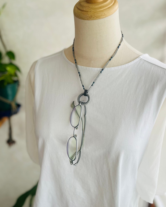 グラスホルダーネックレス〜シルバー〜 1枚目の画像