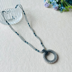 グラスホルダーネックレス〜シルバー〜 2枚目の画像