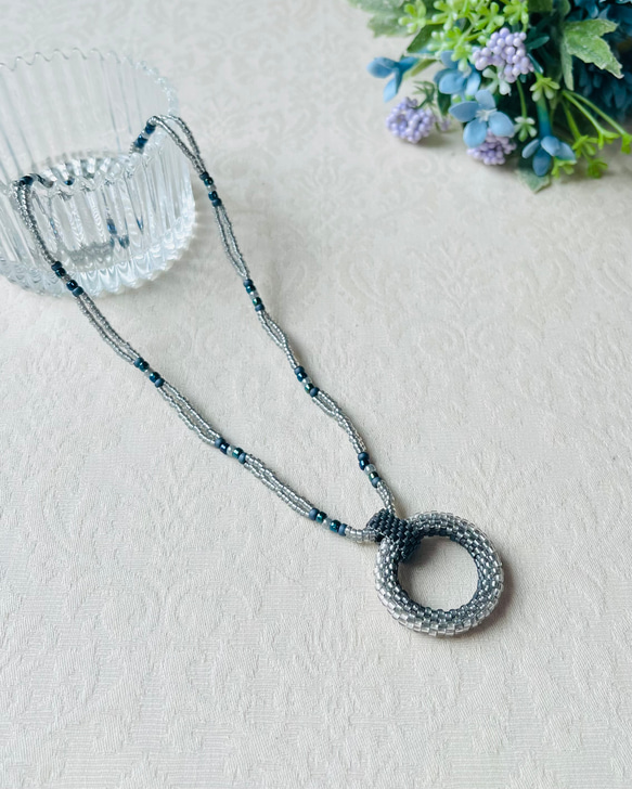 グラスホルダーネックレス〜シルバー〜 2枚目の画像