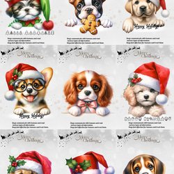 オリジナル 生地 ブロックデザイン パネル生地 犬 犬柄 ミニチュア