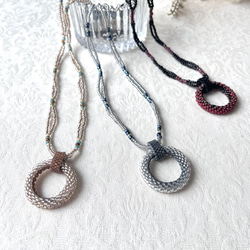 グラスホルダーネックレス〜レッド〜 4枚目の画像