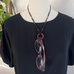 グラスホルダーネックレス〜レッド〜 3枚目の画像