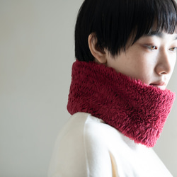 Organic Cotton Fur ふわふわネックウォーマー【ローゼル／Shortサイズ】 1枚目の画像