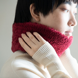 Organic Cotton Fur ふわふわネックウォーマー【ローゼル／Shortサイズ】 2枚目の画像