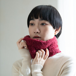 Organic Cotton Fur ふわふわネックウォーマー【ローゼル／Shortサイズ】 3枚目の画像