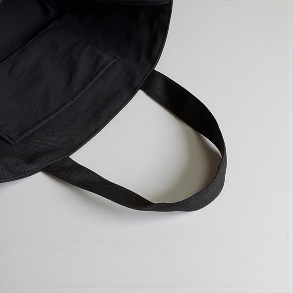 【Creema限定】鳥とお花のクリスマスカラー/インド刺繍×帆布/トートバッグ＆ポーチセット 8枚目の画像