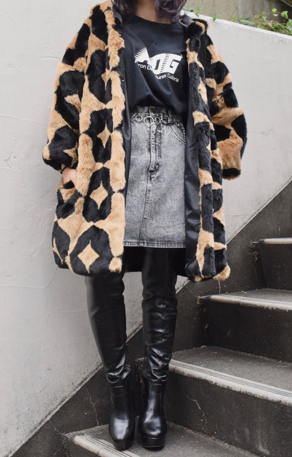 【HIGH GRADE PRODUCTS】MONOGRAM FUR COAT(beige)コート　ベージュ　シンプル