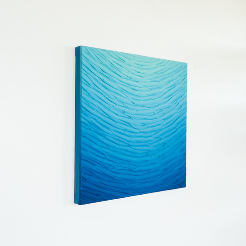 海のグラデーション】キャンバスアート 抽象画 ブルー 原画（M-#88