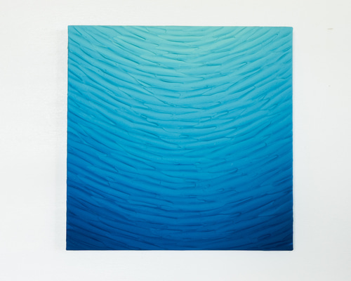 海のグラデーション】キャンバスアート 抽象画 ブルー 原画（M-#88