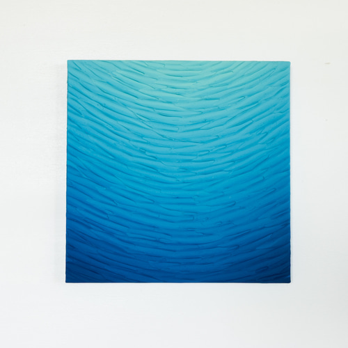 海のグラデーション】キャンバスアート 抽象画 ブルー 原画（M-#88