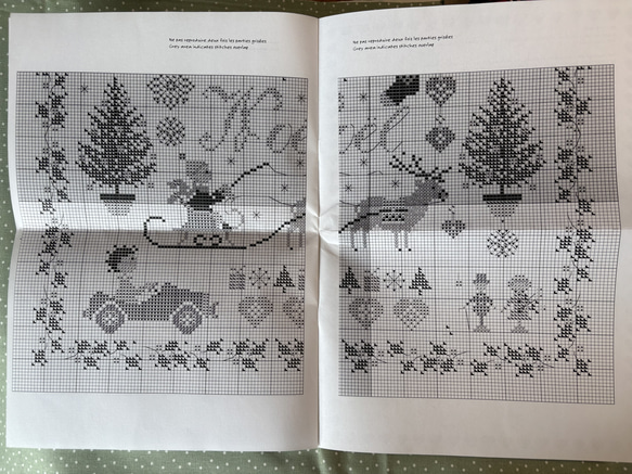 新入荷！クリスマスキット！『DMC製  刺しゅうキット クリスマス　生成り地』～図案・刺しゅう糸・布・針セット～ 8枚目の画像