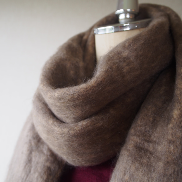 【マシュマロの様な柔らかさ】バルキーニット・ロングマフラー・ココブランド 4枚目の画像
