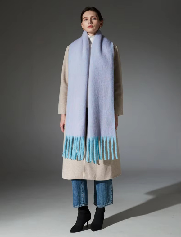 【マシュマロの様な柔らかさ】バルキーニット・ロングマフラー・ココブランド 7枚目の画像